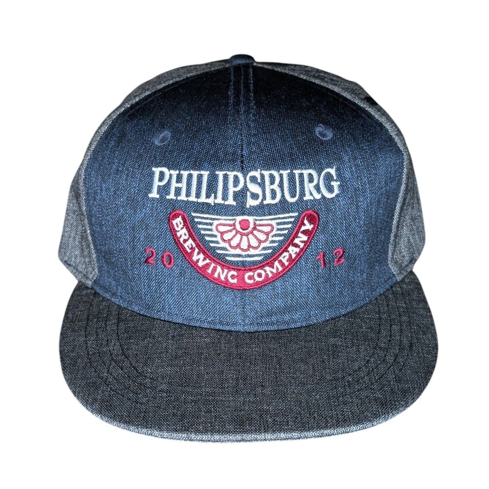 Philipsburg Brewing Company Men's Blue Gray Adjustable Strap Back Hat